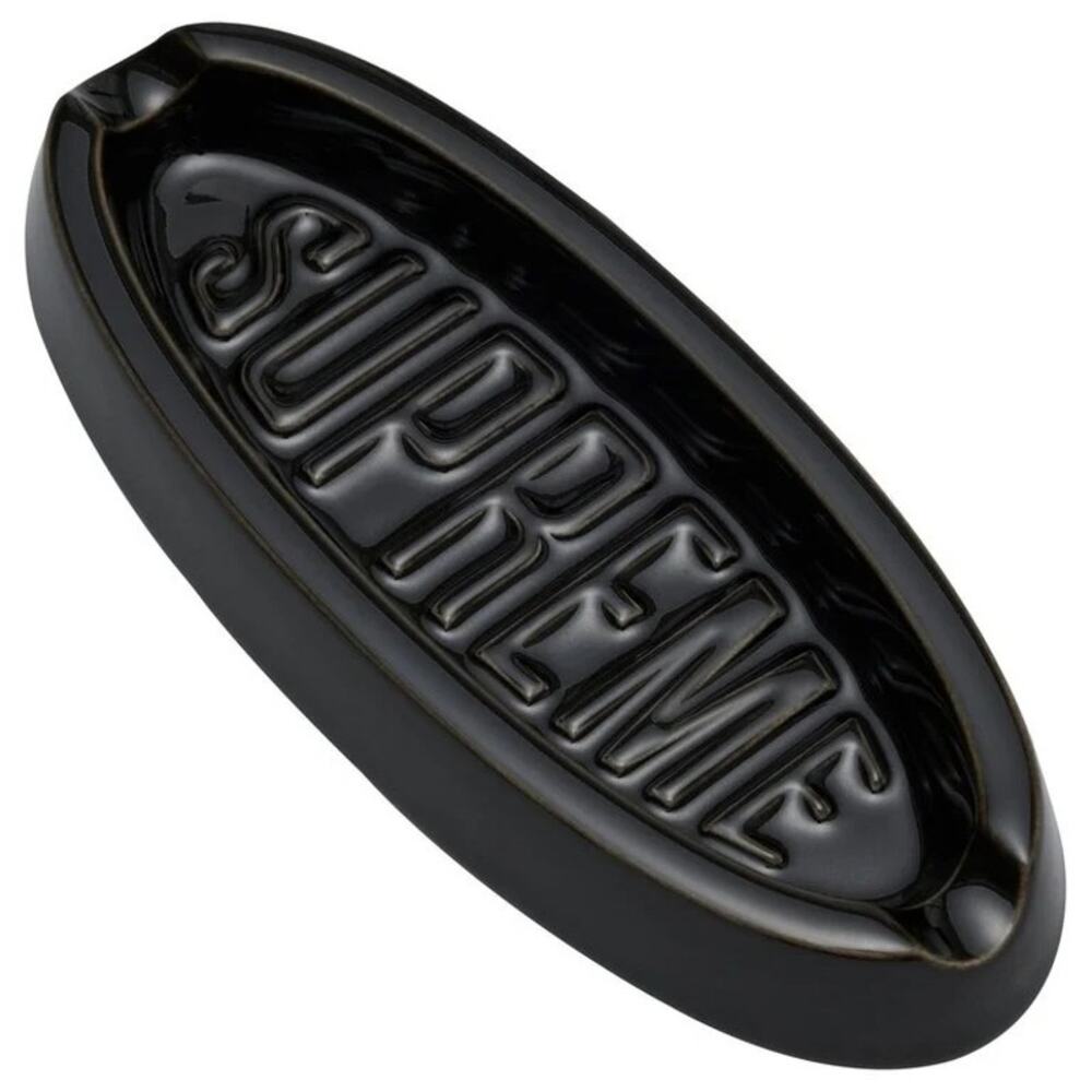 Supreme Oval Ceramic Ashtray Black SS26A134 Raised Logo Tray New in Box